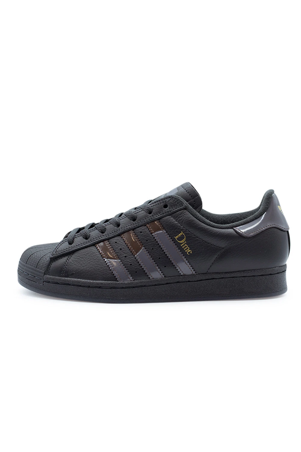 Adidas Adidas X Dime Superstar ADV Shoe Carbon / Grey Five / Brown 3 Adidas Adidas X Dime Superstar ADV Shoe Carbon / Grey Five / Brown