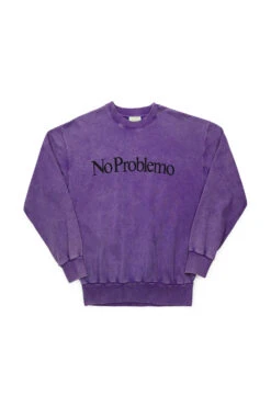 Aries Aries Acid No Problemo Sweatshirt Purple