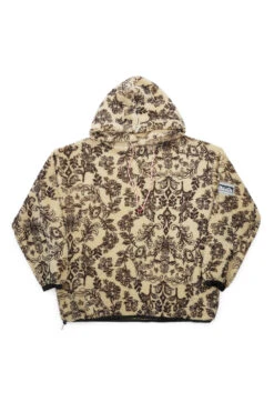 Aries Aries Floral Oversized Fleece Hoodie Ecru