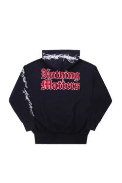 Aries Aries Nothing Matters Embroidered Hoodie Black