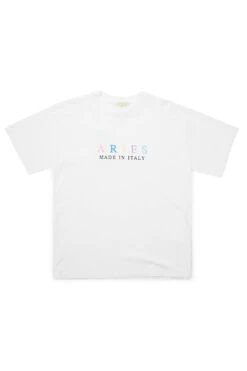 Aries Aries United Colours Of Aries Embroidered T-Shirt White