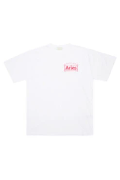 Aries Aries Temple T-Shirt White (Red Print)