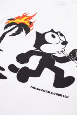 Babylon LA Babylon LA X Felix The Cat Firestarter T-Shirt White -Skate Verkauf babylon la felix the cat firestarter t shirt white 03