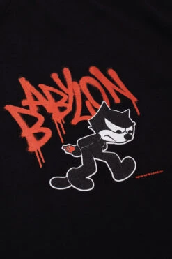 Babylon LA Babylon LA X Felix The Cat Spray T-Shirt Black -Skate Verkauf babylon la felix the cat spray t shirt black 03