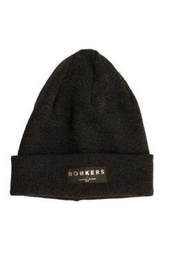 Bonkers Bonkers Merino Wool Beanie Long Anthracite / Silver