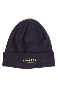 Bonkers Bonkers Merino Wool Beanie Long Deep Navy / Silver
