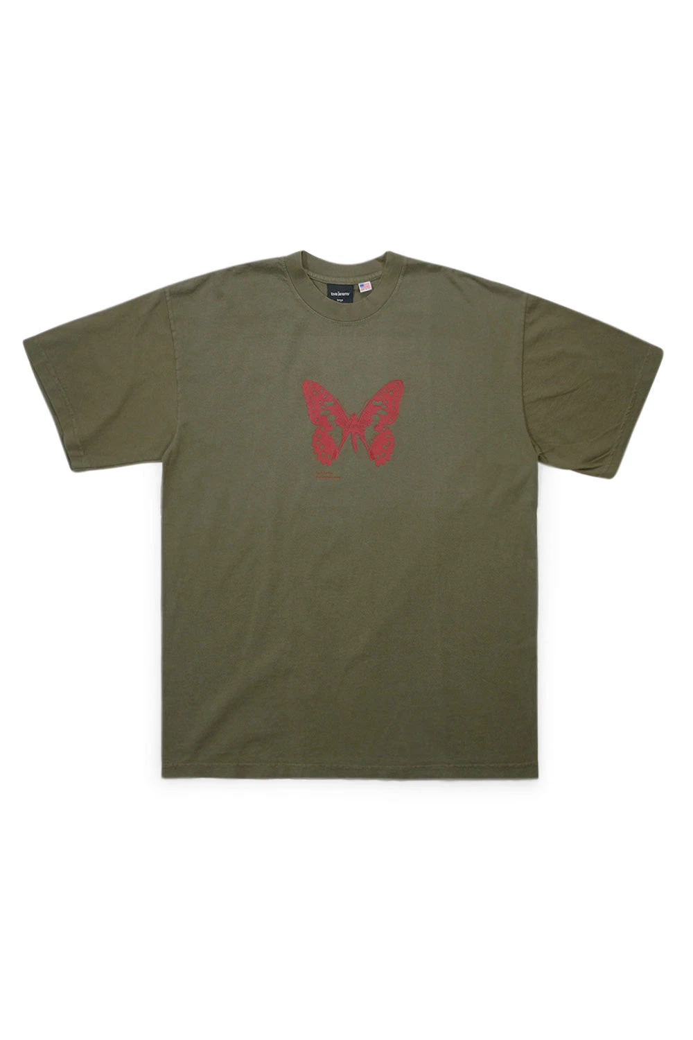 Bye Jeremy Bye Jeremy Butterfly T-Shirt Army 3 Bye Jeremy Bye Jeremy Butterfly T-Shirt Army