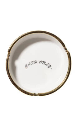Cash Only Cash Only Executive Ash Tray White / Gold