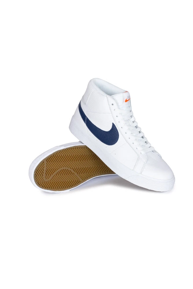 Nike SB Nike SB Zoom Blazer Mid ISO Shoe (Orange Label) White / Navy / White / Safety Orange 3 Nike SB Nike SB Zoom Blazer Mid ISO Shoe (Orange Label) White / Navy / White / Safety Orange