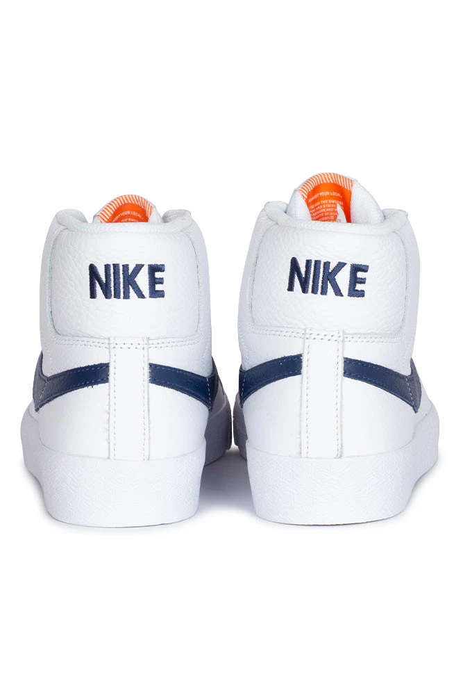 Nike SB Nike SB Zoom Blazer Mid ISO Shoe (Orange Label) White / Navy / White / Safety Orange 5 Nike SB Nike SB Zoom Blazer Mid ISO Shoe (Orange Label) White / Navy / White / Safety Orange – Bild 3