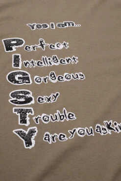 Pigsty Pigsty Perfect T-Shirt Khaki -Skate Verkauf pigsty perfect t shirt khaki 02