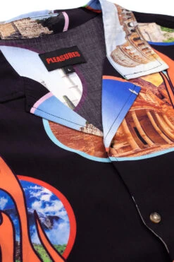 Pleasures Pleasures 7 Wonder Camp Shirt Black -Skate Verkauf pleasures 7 wonder camp shirt black 02