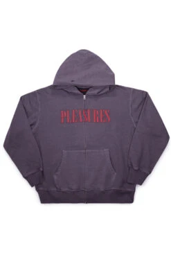 Pleasures Pleasures Onyx Zip Up Hoodie Faded Black