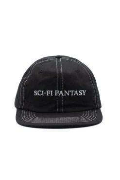 Sci-Fi Fantasy Sci-Fi Fantasy Flat Logo 6 Panel Cap Black