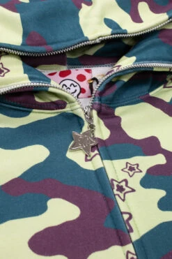 Kyota Umeki Star Team Camo Full Zip Hoodie Blue -Skate Verkauf star team camo full zip hoodie blue 02